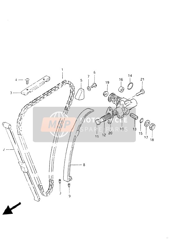 Suzuki GSX400S 1986 Cam Chain for a 1986 Suzuki GSX400S