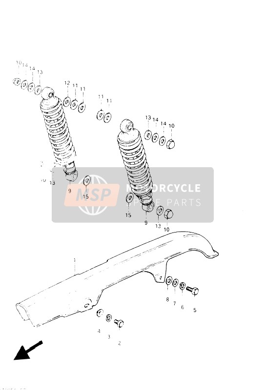 Suzuki GSX400S 1986 Custodia a catena & Ammortizzatore per un 1986 Suzuki GSX400S