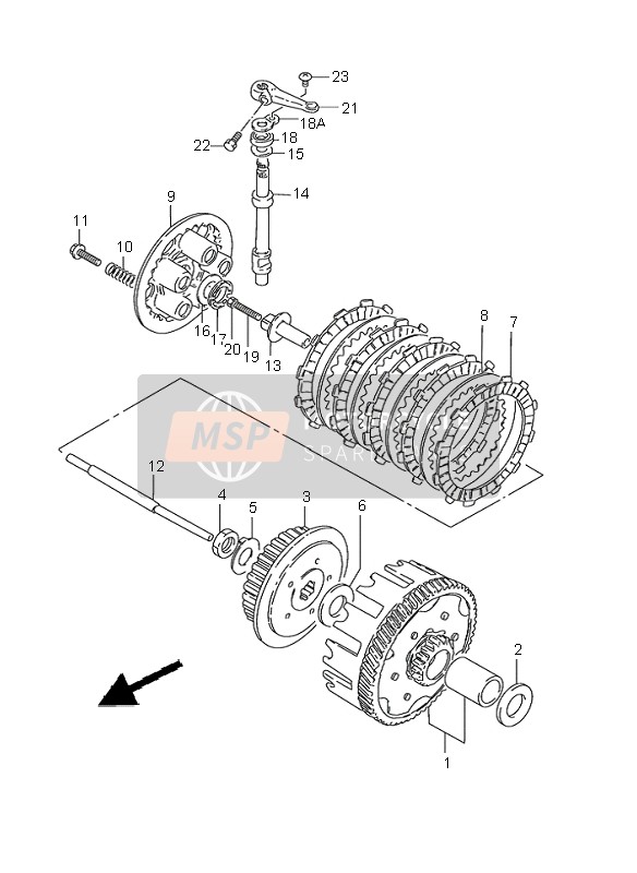 Suzuki GN125E 1997 Clutch for a 1997 Suzuki GN125E