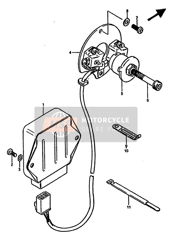 Suzuki GSX550E(S)(F)(U) 1986 Generador de señales para un 1986 Suzuki GSX550E(S)(F)(U)