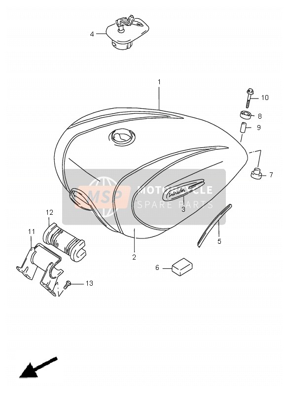 4420038820, Cap Set, Fuel Tank, Suzuki, 1