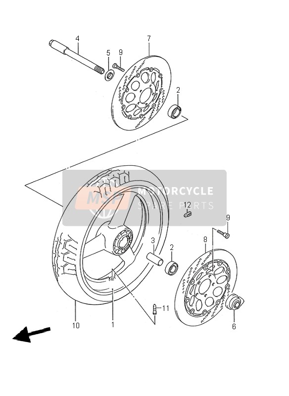 5411117E111UL, Wheel Front, Suzuki, 0