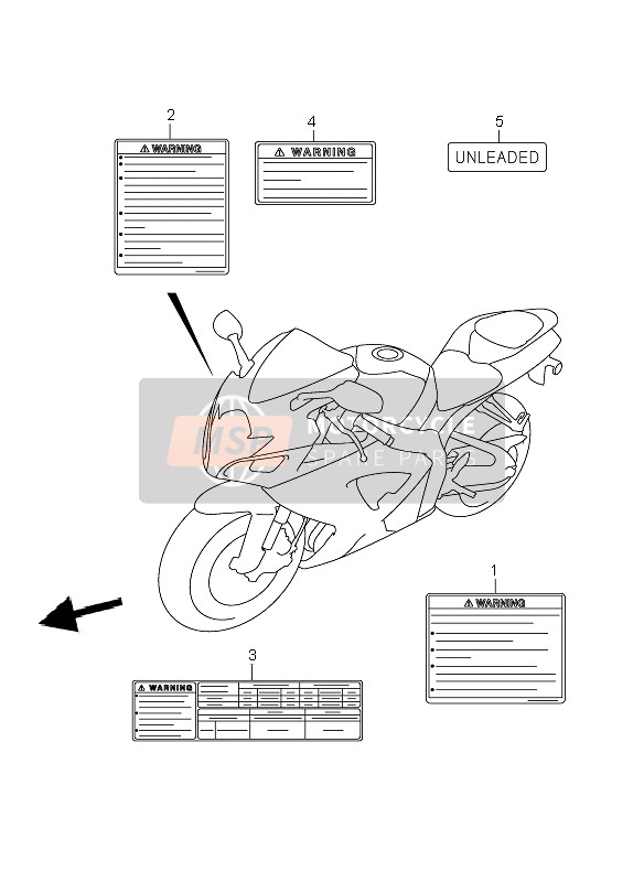 Suzuki GSX-R600 2006 Label for a 2006 Suzuki GSX-R600