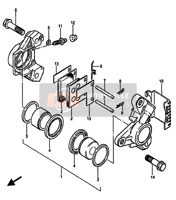 Suzuki GSX550E(S)(F)(U) 1986 Front Calipers for a 1986 Suzuki GSX550E(S)(F)(U)