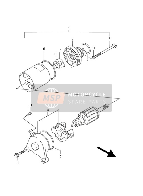 Suzuki GN125E 2001 Startend Motor voor een 2001 Suzuki GN125E