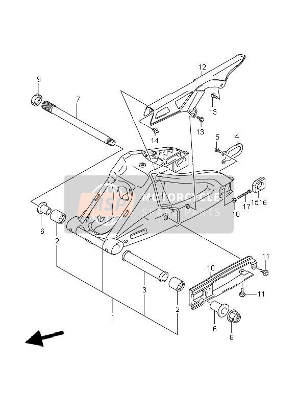 6144640F00, Adjuster, Chain Lh, Suzuki, 5