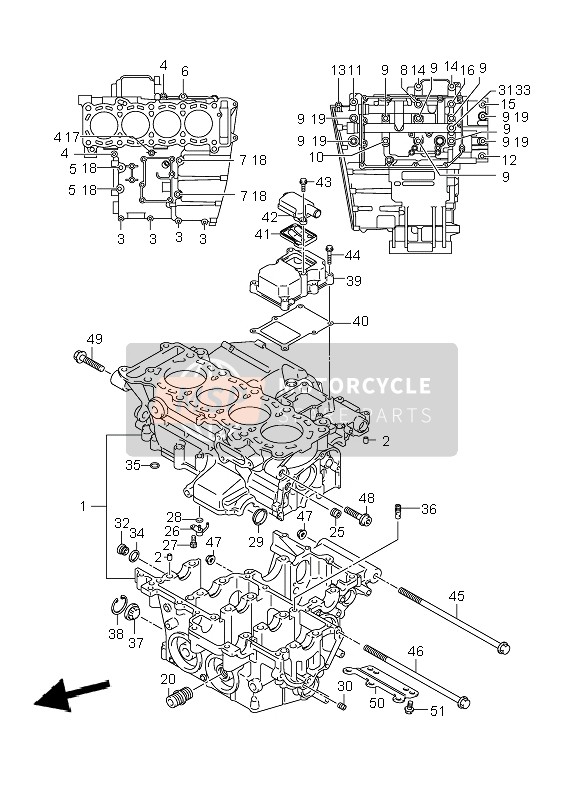 Suzuki GSX-R750 2006 Caja Del Cigüeñal para un 2006 Suzuki GSX-R750