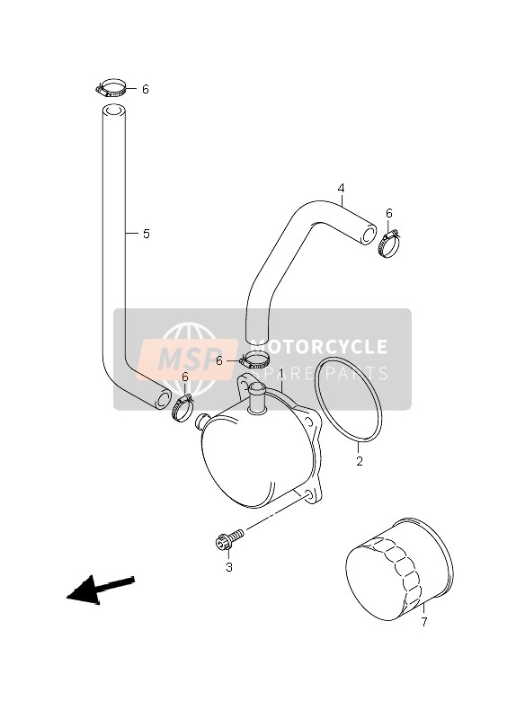 Suzuki GSX-R750 2006 Refroidisseur d'huile pour un 2006 Suzuki GSX-R750