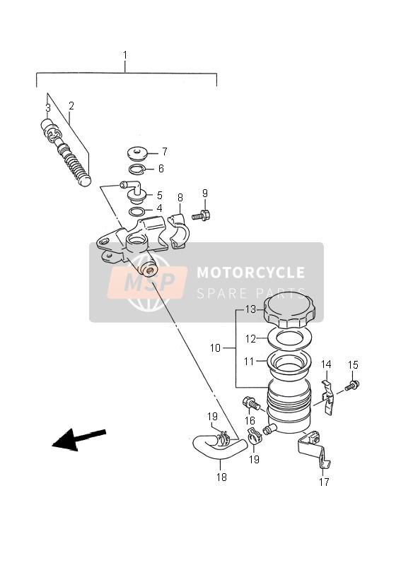 Suzuki GSX-R750W 1995 Front Master Cylinder for a 1995 Suzuki GSX-R750W