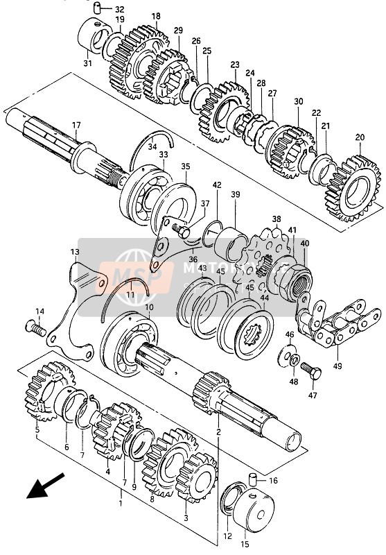 Suzuki GSX750ES 1986 Transmission for a 1986 Suzuki GSX750ES