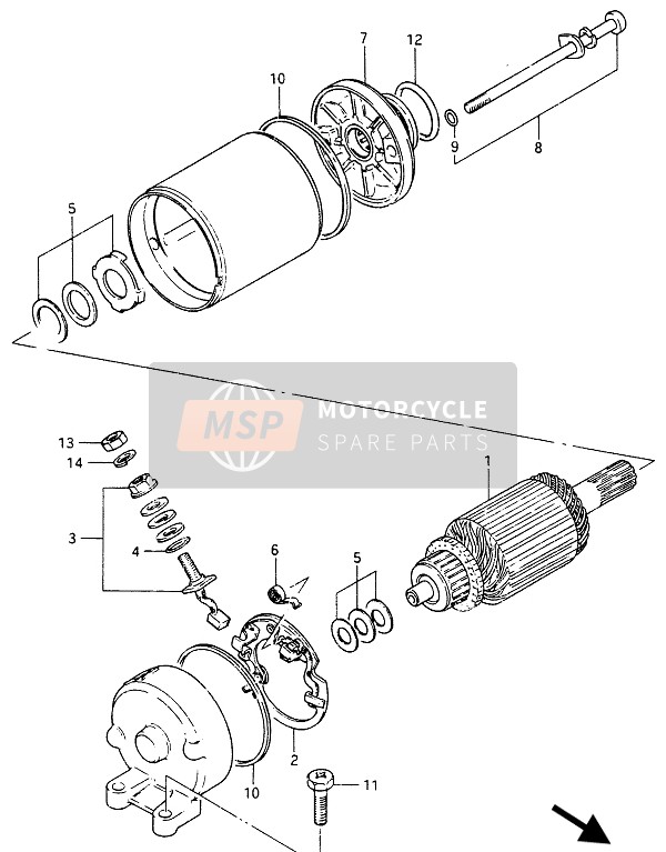 Suzuki GSX750ES 1986 Départ Moteur pour un 1986 Suzuki GSX750ES