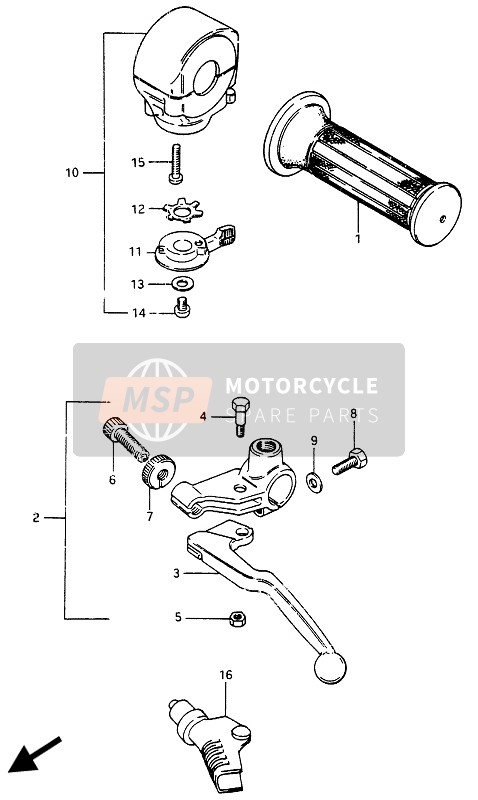 Suzuki GSX750ES 1986 Left Handle Switch for a 1986 Suzuki GSX750ES