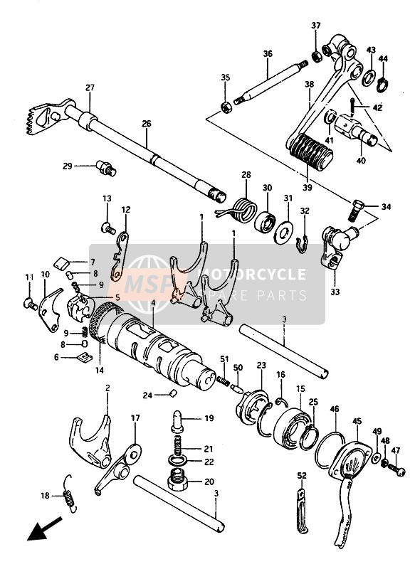 Suzuki GSX1100E(S)(EF)-GSX1150EF 1986 Schakelen voor een 1986 Suzuki GSX1100E(S)(EF)-GSX1150EF