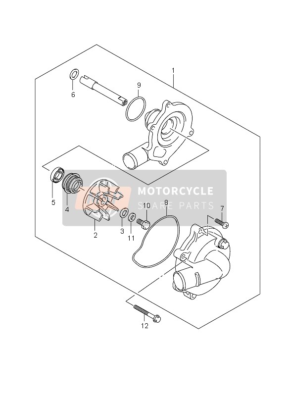 Suzuki GSX-R750 2006 Water Pump for a 2006 Suzuki GSX-R750