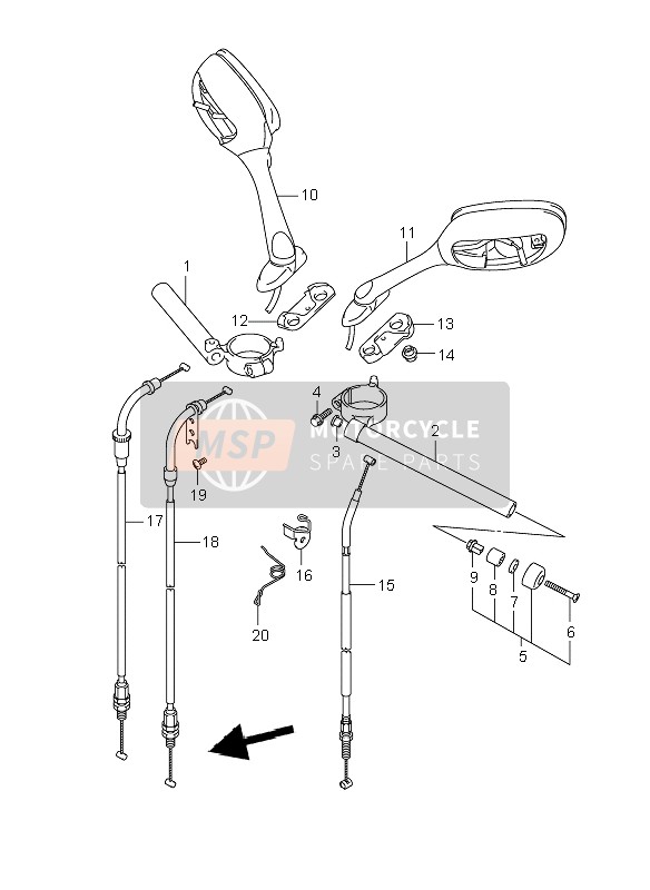 Suzuki GSX-R750 2006 Handlebar for a 2006 Suzuki GSX-R750