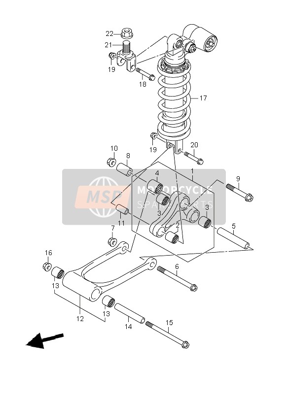 Suzuki GSX-R750 2006 Rear Cushion Lever for a 2006 Suzuki GSX-R750