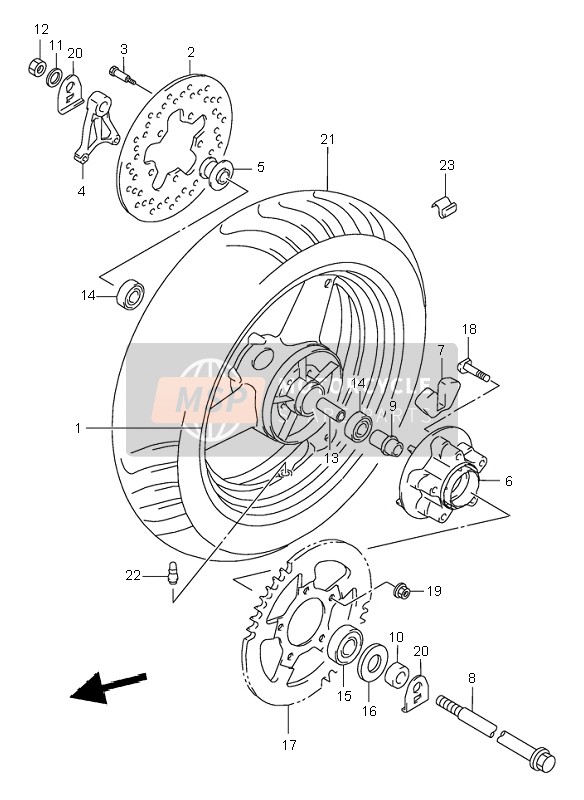 Roue arrière