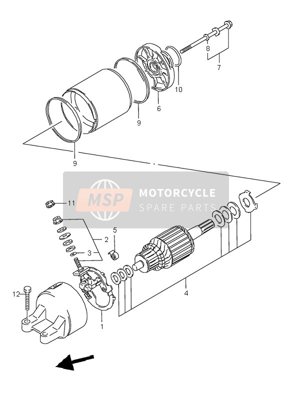 Suzuki GSX750 2001 Di Partenza Il Motore per un 2001 Suzuki GSX750