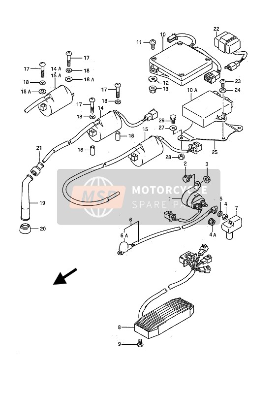 Suzuki VS750GL(F)(P) INTRUDER 1986 Eléctrico para un 1986 Suzuki VS750GL(F)(P) INTRUDER