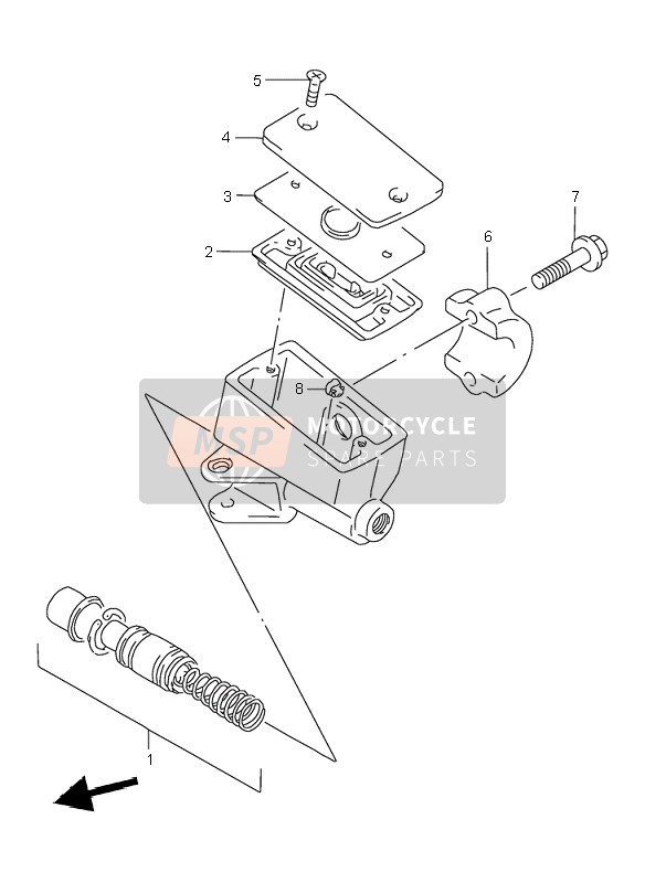 Suzuki GSX750F 2001 Front Master Cylinder for a 2001 Suzuki GSX750F