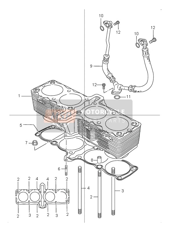 Suzuki GSX1200 INAZUMA 2001 Cylinder for a 2001 Suzuki GSX1200 INAZUMA