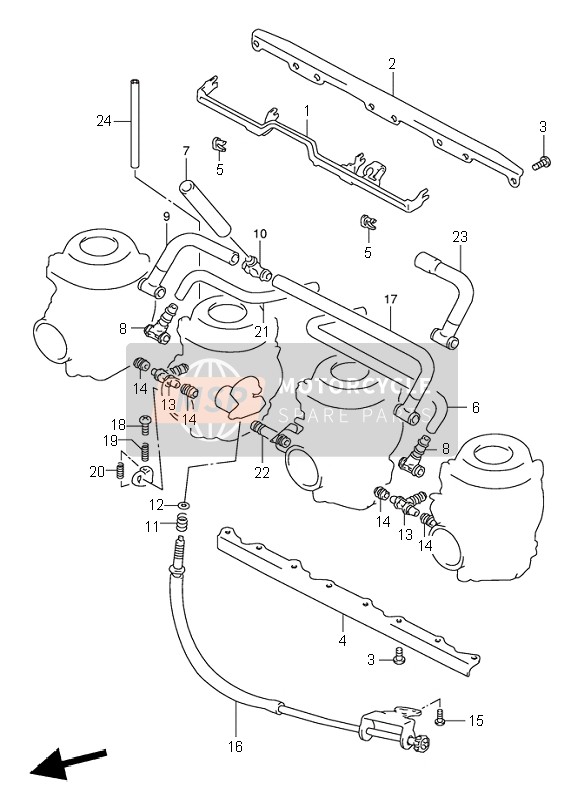 Suzuki GSX-R1100W 1995 Accesorios de carburador para un 1995 Suzuki GSX-R1100W