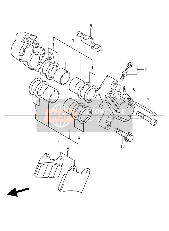 Suzuki GSX1200 INAZUMA 2001 BREMSSATTEL VORNE für ein 2001 Suzuki GSX1200 INAZUMA