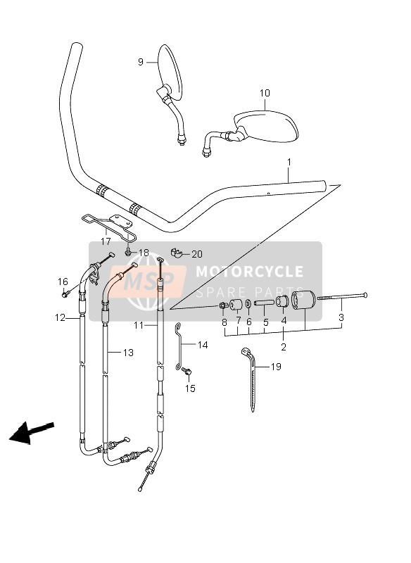 5862641F01, Guide, Throttle Cable, Suzuki, 0