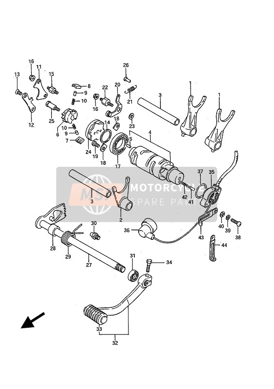 Suzuki VS750(F)(P) INTRUDER 1988 Gear Shifting for a 1988 Suzuki VS750(F)(P) INTRUDER