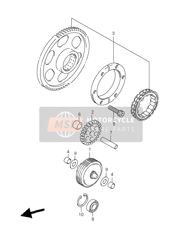 Suzuki VZR1800R (M1800) INTRUDER 2006 Starter Clutch for a 2006 Suzuki VZR1800R (M1800) INTRUDER