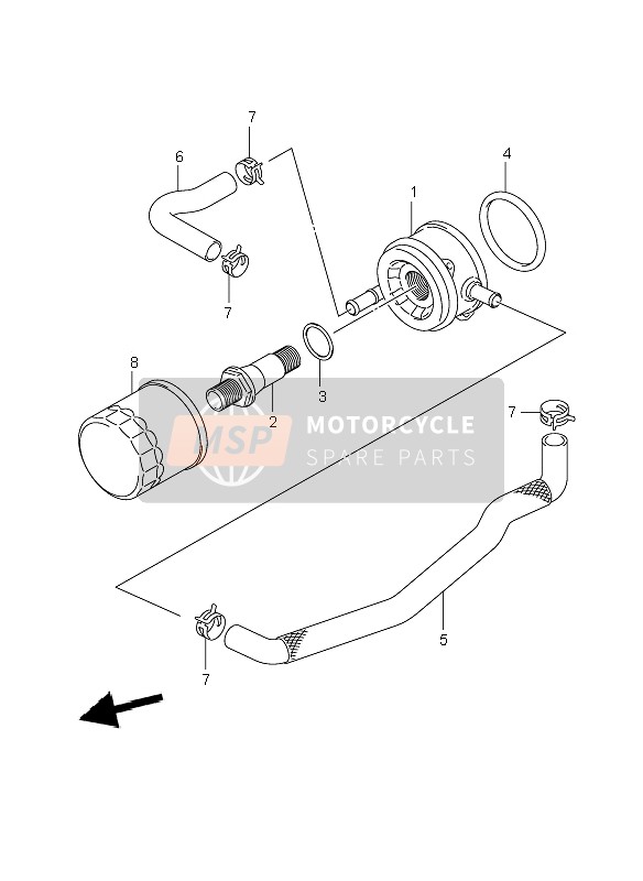 Suzuki VZR1800R (M1800) INTRUDER 2006 Oil Cooler for a 2006 Suzuki VZR1800R (M1800) INTRUDER