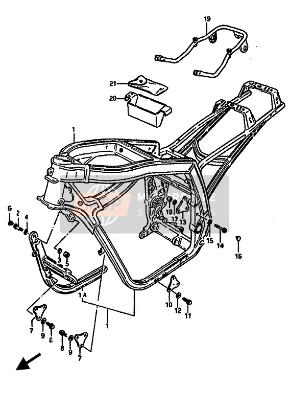 Suzuki GSX-R1100 1987 Frame voor een 1987 Suzuki GSX-R1100