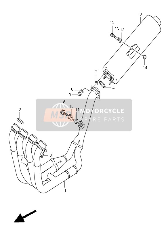 1410035F01, Exhaust, Suzuki, 0