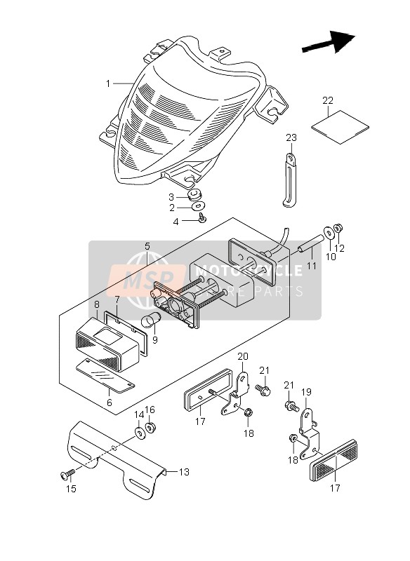 3571048G00, Lamp Assy, Rear Comb, Suzuki, 0