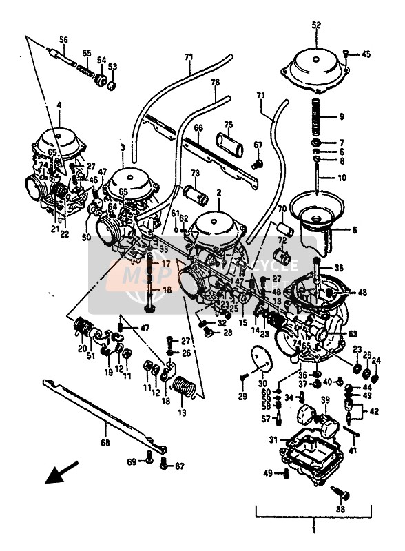 Suzuki GSX-R1100 1988 Carburettor for a 1988 Suzuki GSX-R1100