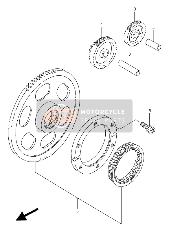 Suzuki VX800 1996 Starter Clutch for a 1996 Suzuki VX800