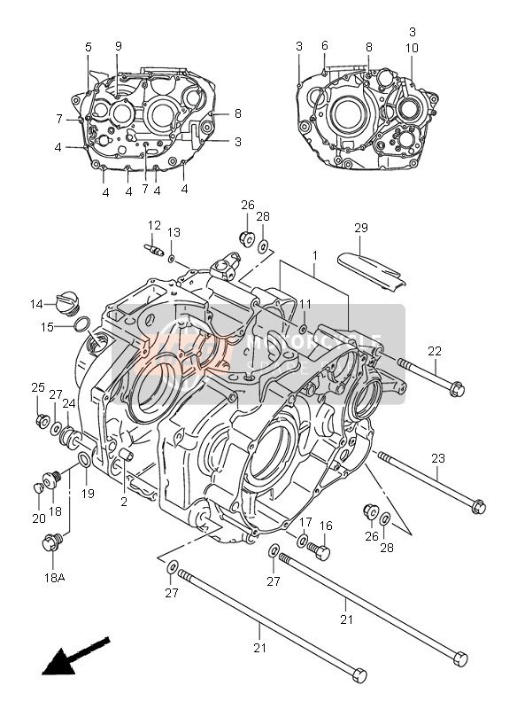 Suzuki LS650 SAVAGE 2001 Carter pour un 2001 Suzuki LS650 SAVAGE