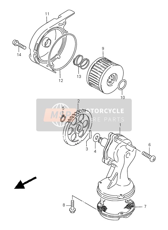 Suzuki LS650 SAVAGE 2001 Oil Pump for a 2001 Suzuki LS650 SAVAGE