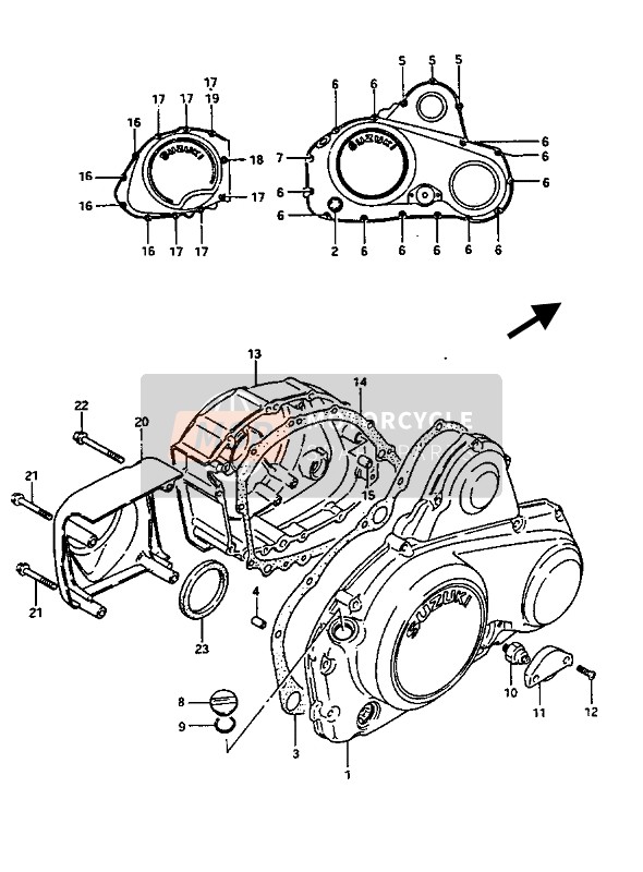 Suzuki GV1400(GD)(GC) 1987 Couvercle de carter pour un 1987 Suzuki GV1400(GD)(GC)