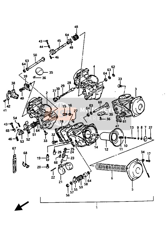 Suzuki GV1400(GD)(GC) 1987 Carburettor for a 1987 Suzuki GV1400(GD)(GC)