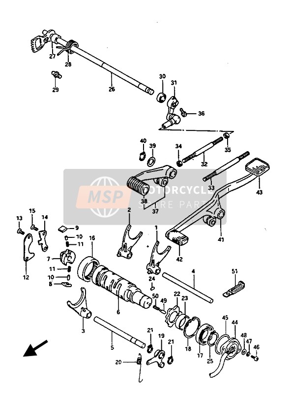 Suzuki GV1400(GD)(GC) 1987 Changement de vitesse pour un 1987 Suzuki GV1400(GD)(GC)