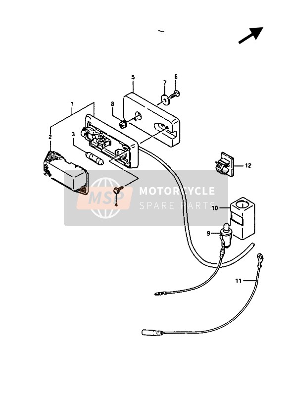 Suzuki GV1400(GD)(GC) 1987 Lampada del tronco per un 1987 Suzuki GV1400(GD)(GC)