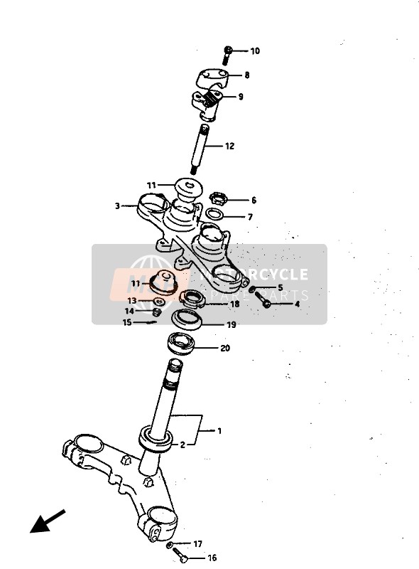 Suzuki GV1400(GD)(GC) 1987 GABELBRÜCKE für ein 1987 Suzuki GV1400(GD)(GC)