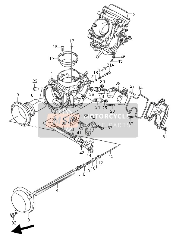 Suzuki SV650(N)(S) 2001 Carburador para un 2001 Suzuki SV650(N)(S)