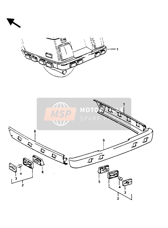 Suzuki GV1400(GD)(GC) 1987 HECKMARKIERUNGSLEUCHTENSET für ein 1987 Suzuki GV1400(GD)(GC)