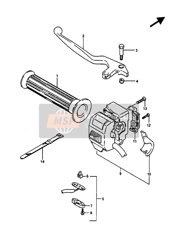 Suzuki GV1400(GD) 1988 Left Handle Switch for a 1988 Suzuki GV1400(GD)