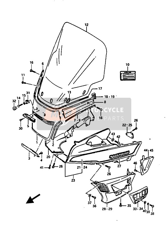 Suzuki GV1400(GD) 1988 Outer Cowling for a 1988 Suzuki GV1400(GD)