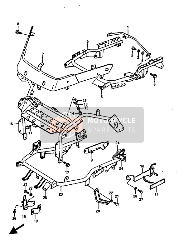 Suzuki GV1400(GD) 1988 Cowling Brace for a 1988 Suzuki GV1400(GD)