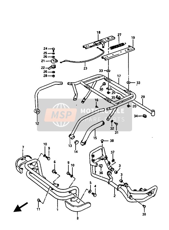 Suzuki GV1400(GD) 1988 Bumper NO.2 for a 1988 Suzuki GV1400(GD)