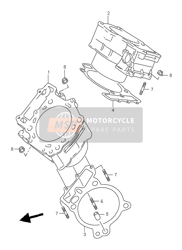 Suzuki TL1000R 2001 ZYLINDER für ein 2001 Suzuki TL1000R